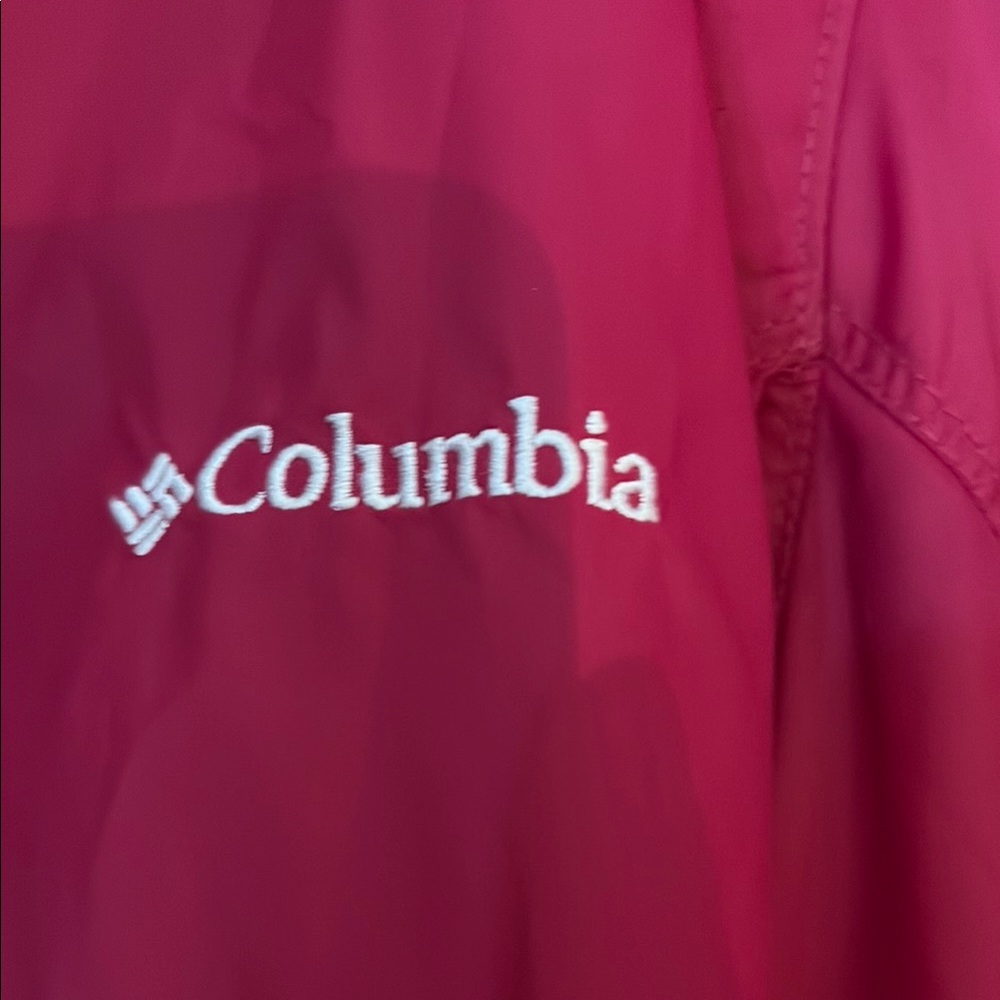 Columbia Women’s Pink Omnishield Lightweight Hooded Rain Jacket - Picture 3 of 7